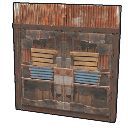 door double hinged metal