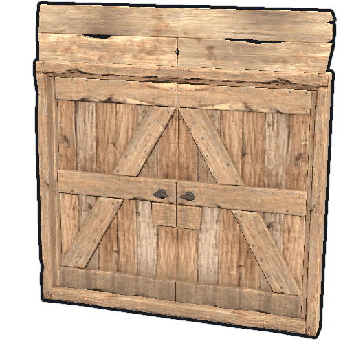 door double hinged wood