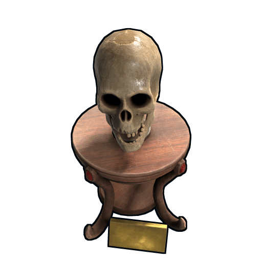 skull trophy table